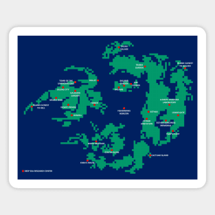 Pixelated Final Fantasy 8 World Map Magnet